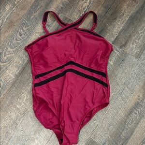 Women's‎ Alisha Levine One Piece Marron Black Bathing Suit size 16